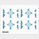 Action Cyan Aquamarine Abstrakte Graffiti Art Prin Rechteckiger Aufkleber (Blatt)