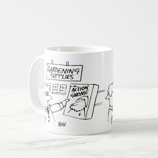 Action Gnome im Gartencenter Kaffeetasse (Vorderseite Links)