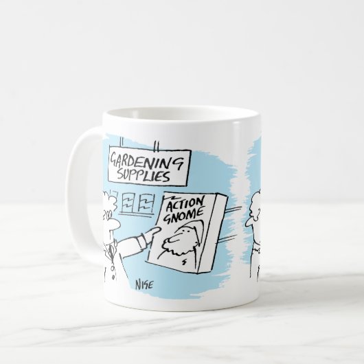 Action Gnome im Gartencenter Kaffeetasse (Vorderseite Links)