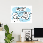 Action Gnome im Gartencenter Poster (Heimbüro)
