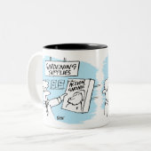 Action Gnome im Gartencenter Zweifarbige Tasse (Vorderseite Links)