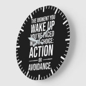 Action - Gym, Hustle, Erfolg Motivierend Große Wanduhr (Winkel)