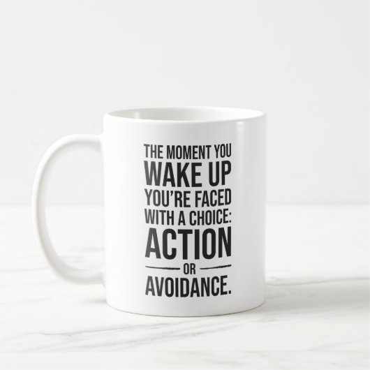 Action - Gym, Hustle, Erfolg Motivierend Kaffeetasse (Links)