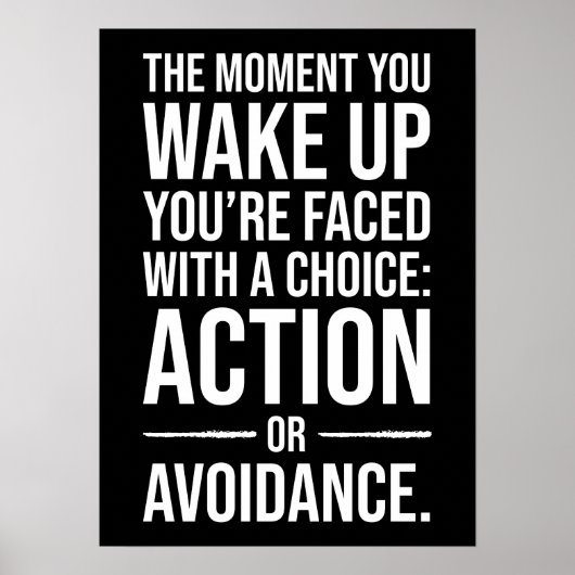 Action - Gym, Hustle, Erfolg Motivierend Poster (Vorne)