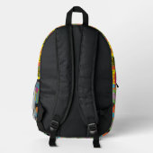 Action Handshake-Muster Bedruckter Rucksack (Rückseite)