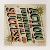 Action Is The Foundational Key To All Success Puzzle (Horizontal)