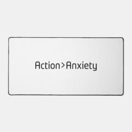 Action Over Anxiety Minimalist Large Schreibtischunterlage
