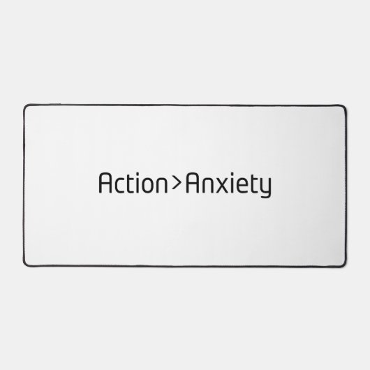 Action Over Anxiety Minimalist Large Schreibtischunterlage (Vorderseite)