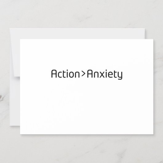 Action Over Anxiety Minimalist Magnetic Card Magneteinladung (Vorderseite)