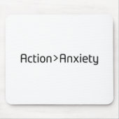 Action Over Anxiety Minimalist Mouse Pad Mousepad (Vorne)