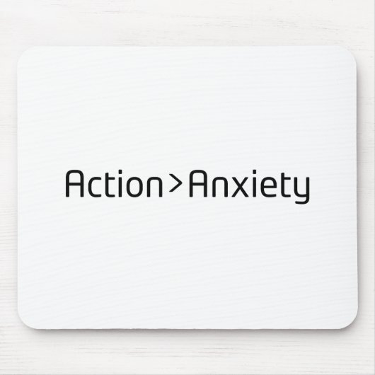 Action Over Anxiety Minimalist Mouse Pad Mousepad (Vorne)