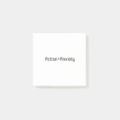 Action Over Anxiety Minimalist Post-It Notes Klebezettel (Vorderseite)