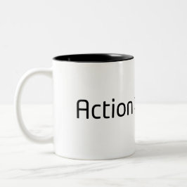 Action Over Anxiety Minimalistische Zwei-Ton-Kaffe Zweifarbige Tasse