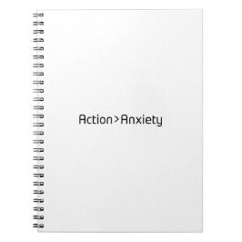 Action Over Anxiety Minimalistisches Spiralnotizbu Notizblock