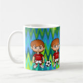 Action-Packed Football Player Art Kaffeetasse (Links)