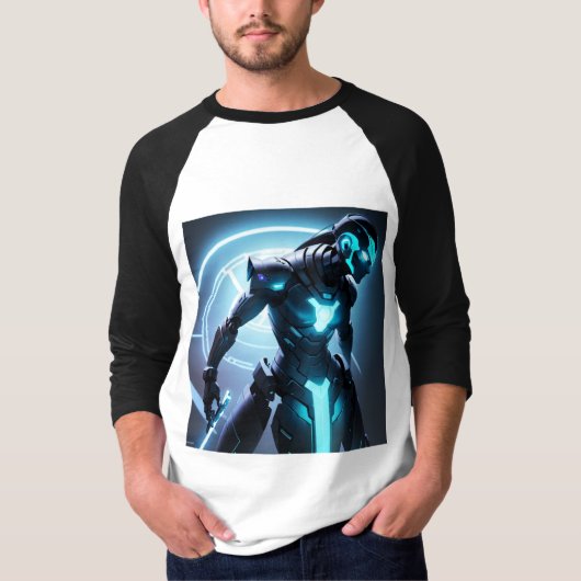 Action SciFi Avatar T - Shirt mit Neon-Effekt (Vorderseite)