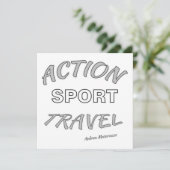 Action Sport Travel Einladung (Stehend Vorderseite)