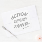 Action Sport Travel Quadratischer Aufkleber (Umschlag)