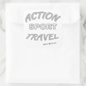 Action Sport Travel Quadratischer Aufkleber (Tasche)