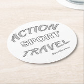 Action Sport Travel Runder Pappuntersetzer (Angewinkelt)