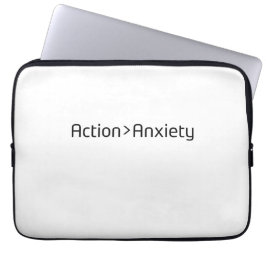 Action statt Angst Minimalistische Laptop-Hülle Laptopschutzhülle