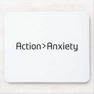 Action statt Angst Minimalistische Mauspad