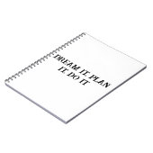 Action Taker - Inspiration Notebook für Männer Notizblock (Linke Seite)