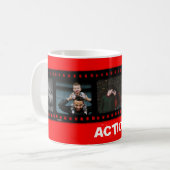 Actionheld Vater 5 Fotos Filmstreifen rote Tasse (Vorderseite Links)