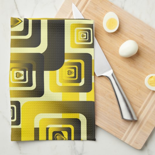 Activate My Heart Pattern Geschirrtuch (Viertel Falte)