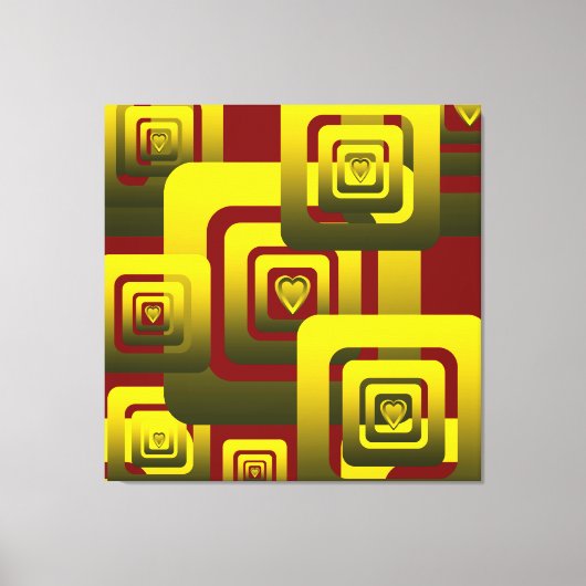 Activate My Heart Pattern Golden Leinwanddruck (Vorderseite)