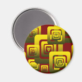 Activate My Heart Pattern Golden Magnet (Vorderseite/Rückseite)