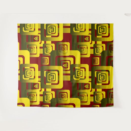 Activate My Heart Pattern Golden Wandteppich (Vorderseite (Horizontal))