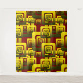 Activate My Heart Pattern Golden Wandteppich (Vorderseite)