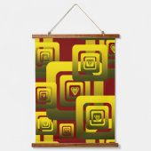 Activate My Heart Pattern Golden Wandteppich Mit Holzrahmen (Vorderseite)