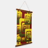 Activate My Heart Pattern Golden Wandteppich Mit Holzrahmen (Gewinkelt)