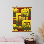 Activate My Heart Pattern Golden Wandteppich Mit Holzrahmen (Schlafzimmer)