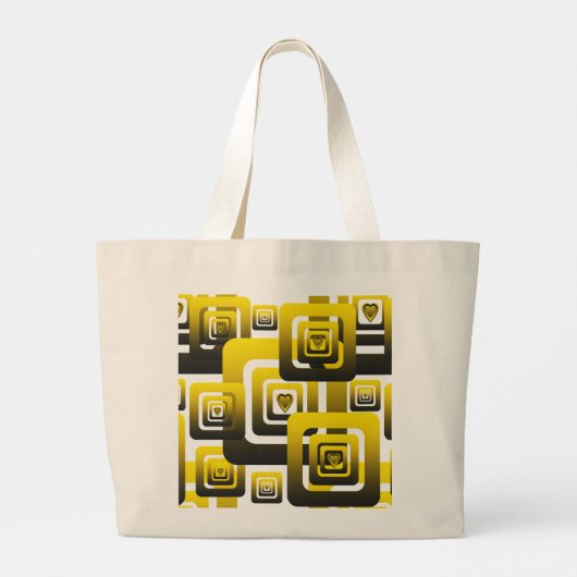 Activate My Heart Pattern Jumbo Stoffbeutel (Rückseite)