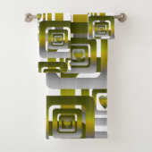 Activate My Heart Pattern Silver Badhandtuch Set (Insitu)