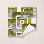 Activate My Heart Pattern Silver Badhandtuch Set (Waschlappen)