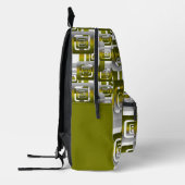 Activate My Heart Pattern Silver Bedruckter Rucksack (Links)