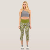 Activate My Heart Pattern Silver Capri Leggings (Vorderseite)