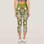 Activate My Heart Pattern Silver Capri Leggings (Rückseite)