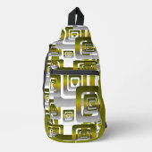 Activate My Heart Pattern Silver Crossbody Bag (Vorderseite)