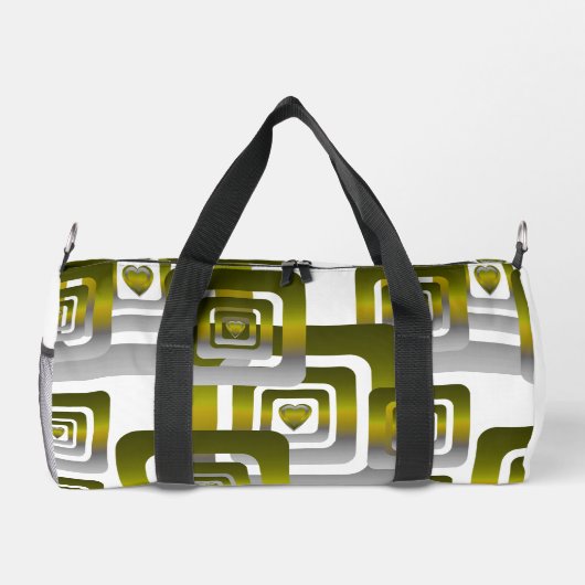 Activate My Heart Pattern Silver Duffle Bag (Rückseite)