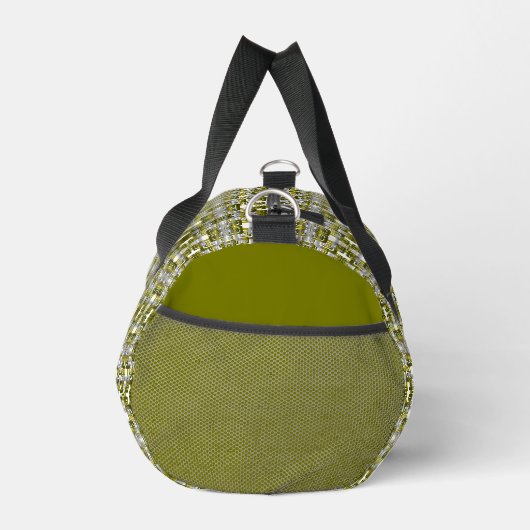 Activate My Heart Pattern Silver Duffle Bag (Rechts)