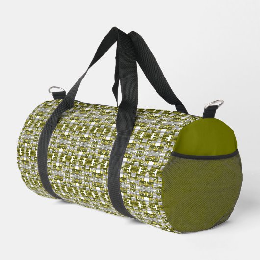 Activate My Heart Pattern Silver Duffle Bag (Rechte Ecke)
