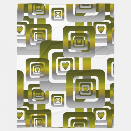 Activate My Heart Pattern Silver Fleecedecke (Vorderseite)