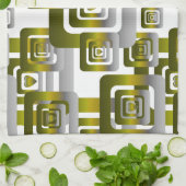 Activate My Heart Pattern Silver Geschirrtuch (Gefaltet)