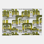 Activate My Heart Pattern Silver Geschirrtuch (Horizontal)