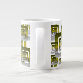 Activate My Heart Pattern Silver Jumbo-Tasse (Rückseite)